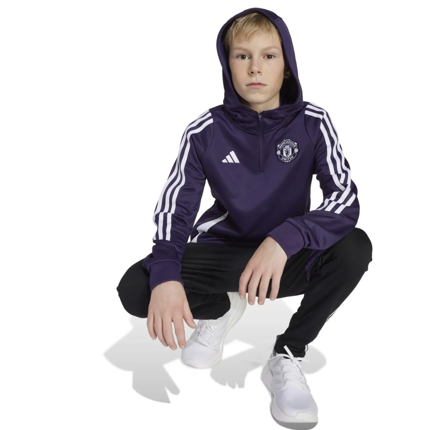 adidas Manchester United Track Hoodie 2025-2025 Kids Paars Wit