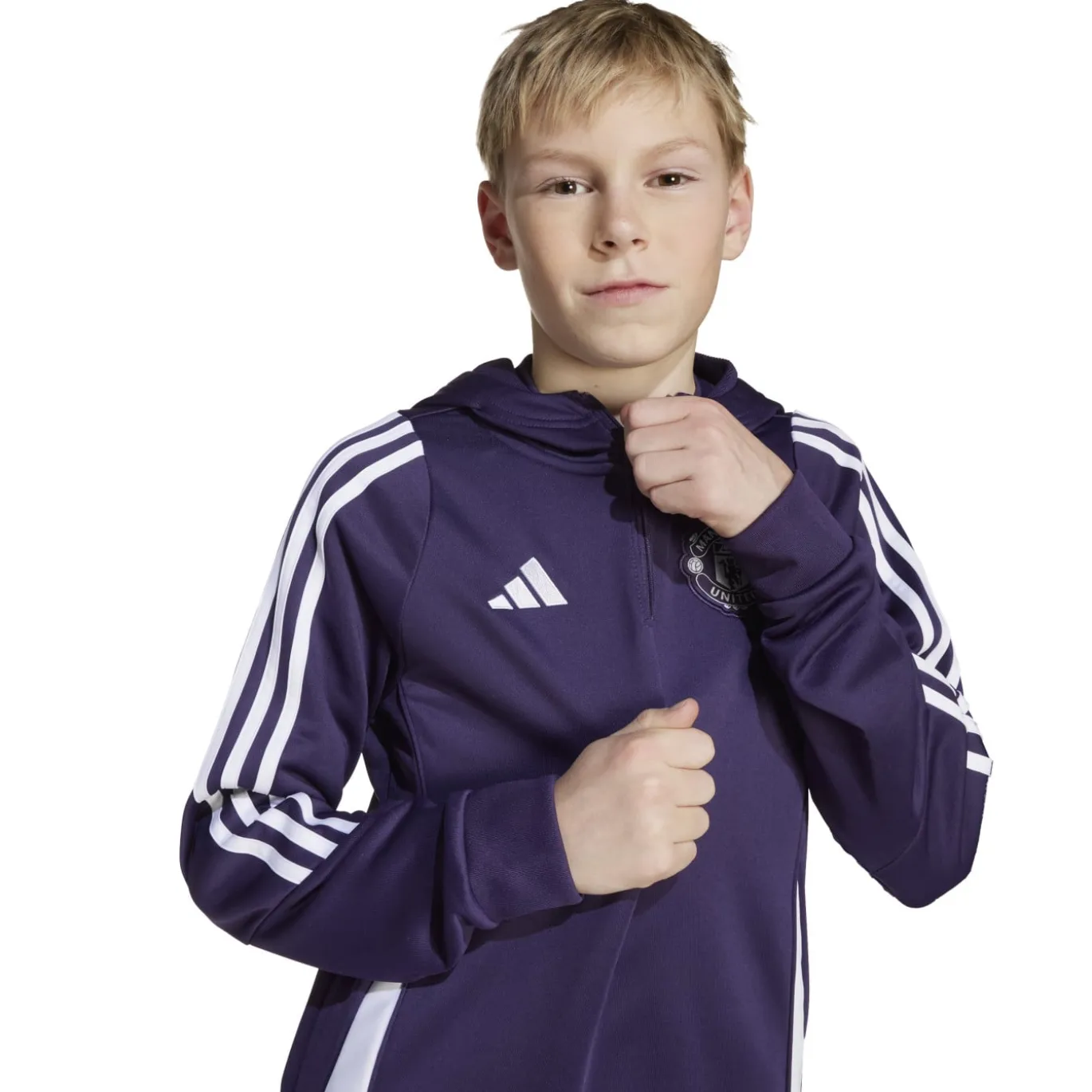 adidas Manchester United Track Hoodie 2025-2025 Kids Paars Wit