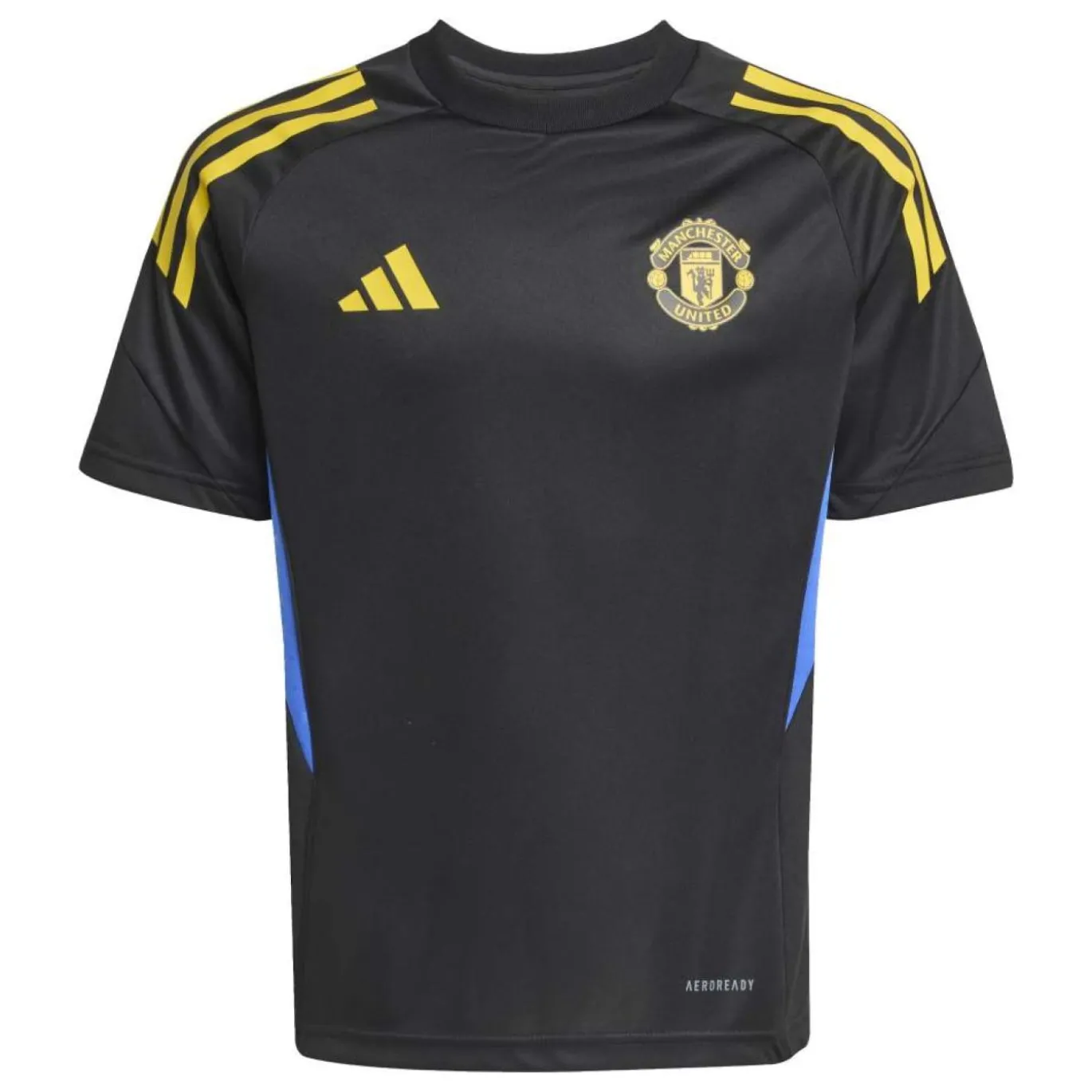 adidas Manchester United Trainingsshirt 2025-2026 Kids Zwart Blauw Geel