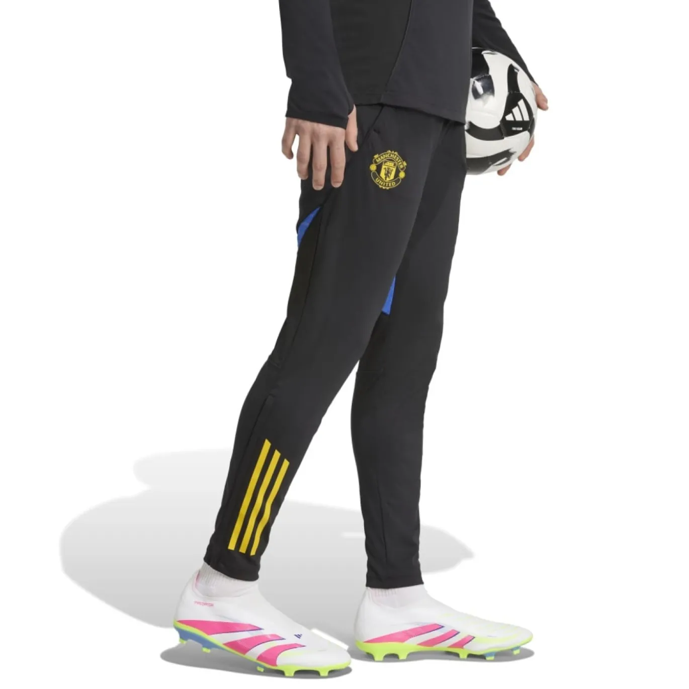 adidas Manchester United Trainingsbroek 2025-2026 Zwart Blauw Geel