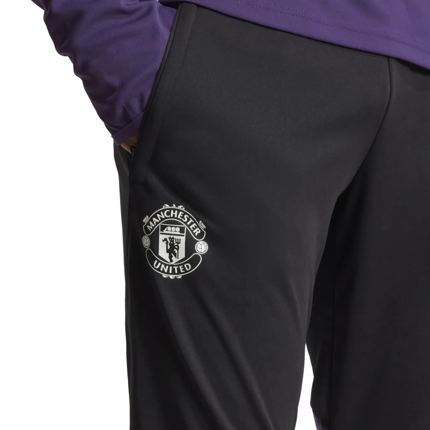 adidas Manchester United Trainingspak 1/4-Zip 2025-2026 Paars Zwart Wit