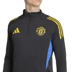adidas Manchester United Trainingspak 1/4-Zip 2025-2026 Zwart Blauw Geel