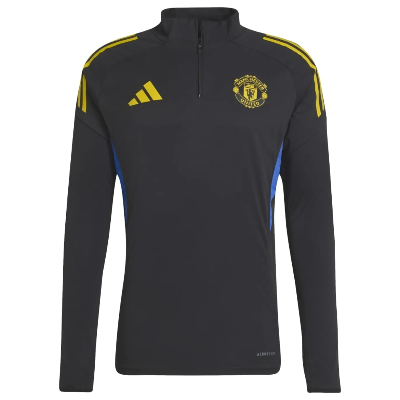 adidas Manchester United Trainingspak 1/4-Zip 2025-2026 Zwart Blauw Geel