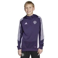 adidas Manchester United Track Trainingspak Hooded 2025-2025 Kids Paars Wit