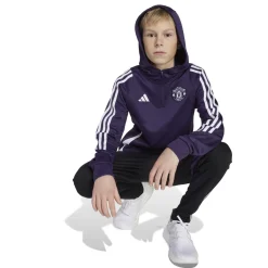 adidas Manchester United Track Trainingspak Hooded 2025-2025 Kids Paars Wit