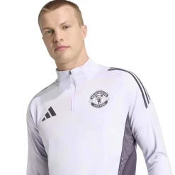 adidas Manchester United Trainingstrui 1/4-Zip 2025-2026 Paars Zwart