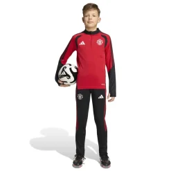 adidas Manchester United Trainingstrui 1/4-Zip 2026-2027 Kids Rood Zwart Wit