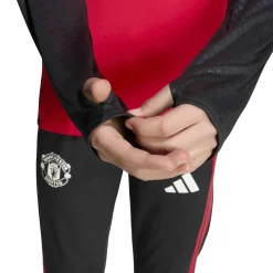 adidas Manchester United Trainingstrui 1/4-Zip 2026-2027 Kids Rood Zwart Wit