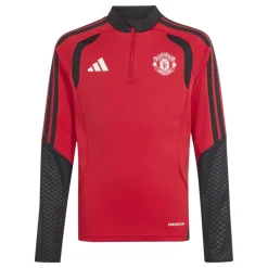 adidas Manchester United Trainingstrui 1/4-Zip 2026-2027 Kids Rood Zwart Wit
