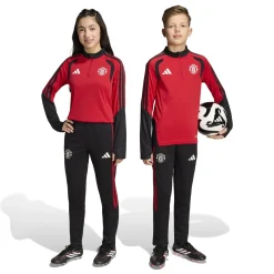 adidas Manchester United Trainingsbroek 2026-2027 Kids Zwart Rood Wit