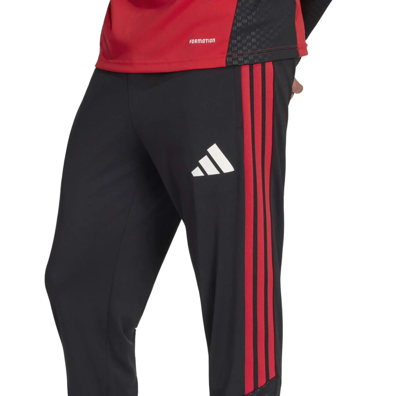 adidas Manchester United Trainingsbroek 2026-2027 Zwart Rood Wit