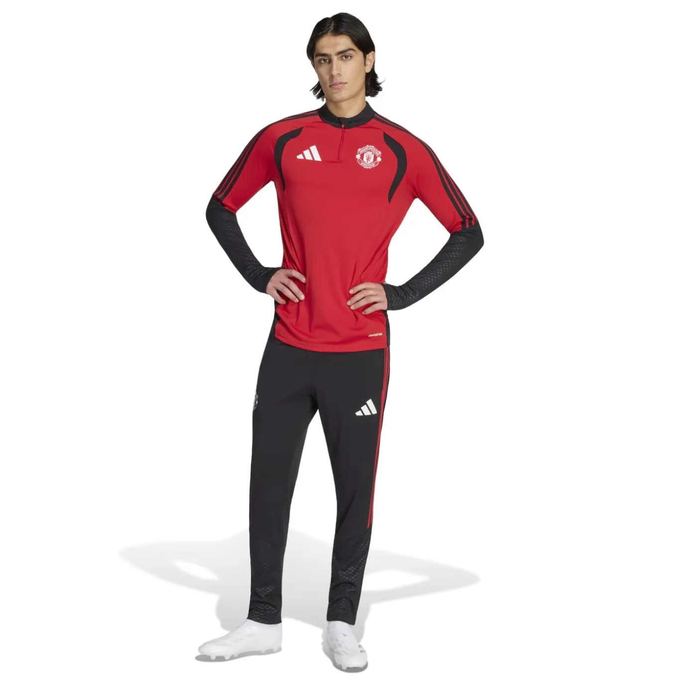 adidas Manchester United Trainingsbroek 2026-2027 Zwart Rood Wit