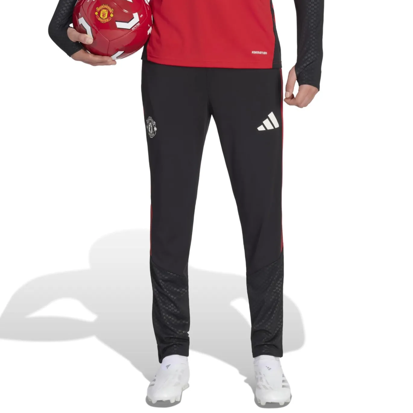 adidas Manchester United Trainingsbroek 2026-2027 Zwart Rood Wit