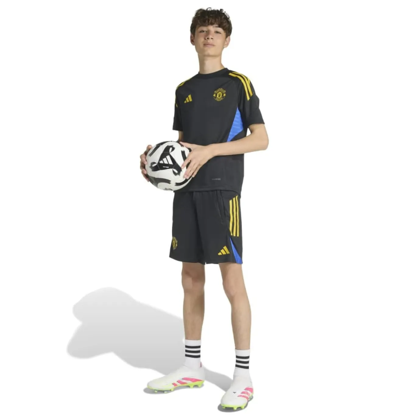 adidas Manchester United Trainingsset 2025-2026 Kids Zwart Blauw Geel