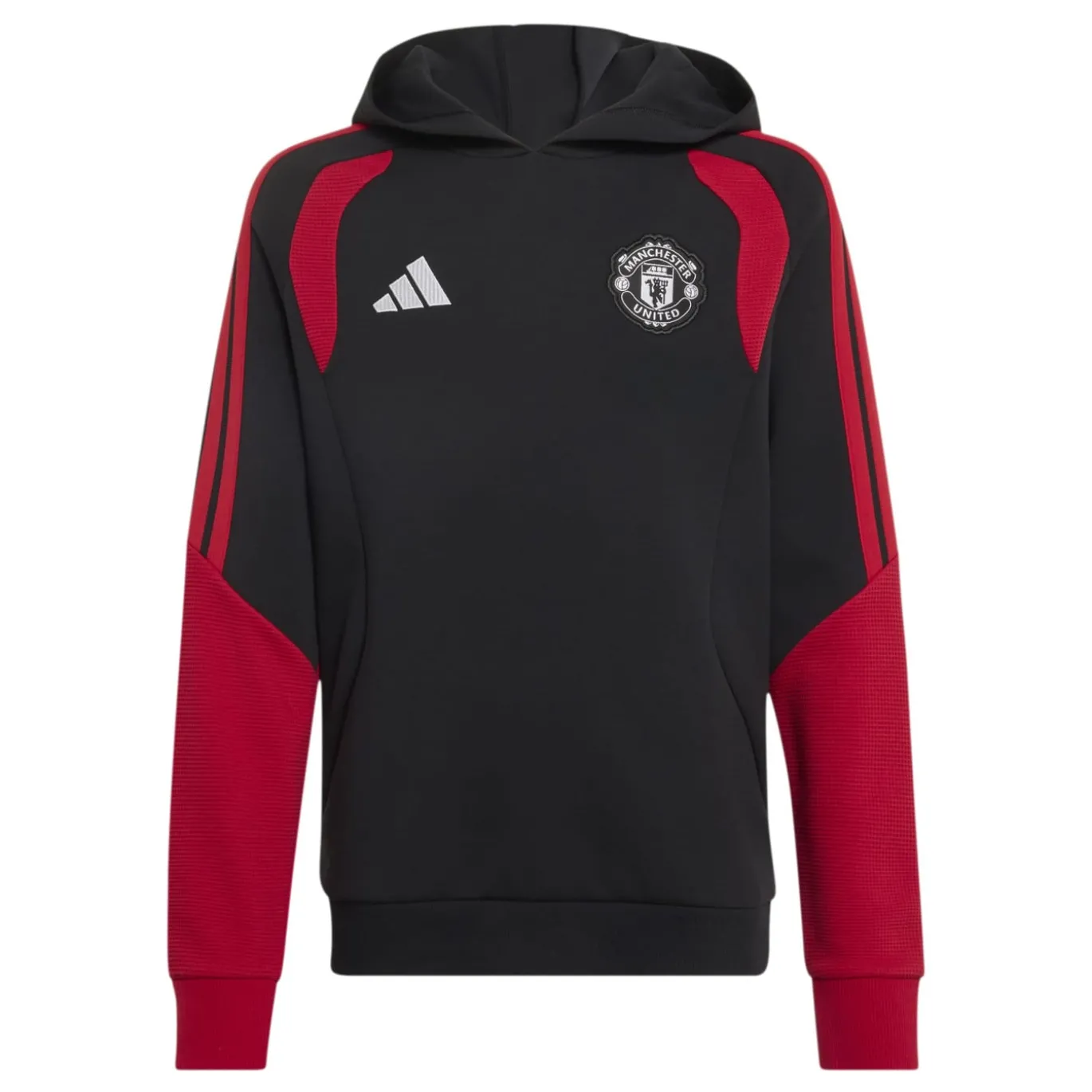 adidas Manchester United Trainingspak Hooded 2026-2027 Kids Zwart Rood Wit