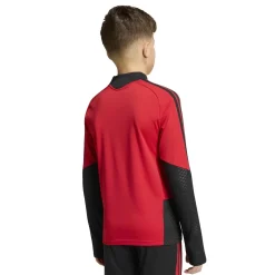 adidas Manchester United Trainingspak 1/4-Zip 2026-2027 Kids Rood Zwart Wit