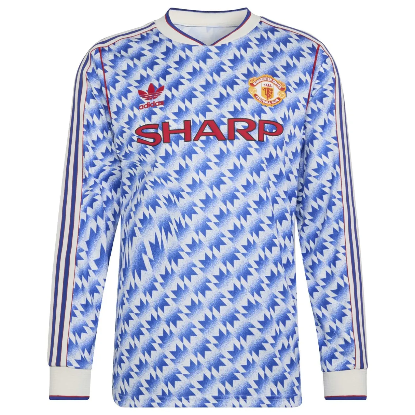 adidas Manchester United Uitshirt Lange Mouwen 1990-1992