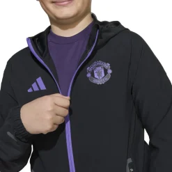 adidas Manchester United Vis Tech Trainingspak Full-Zip Kids Zwart Paars