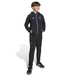 adidas Manchester United Vis Tech Trainingspak Full-Zip Kids Zwart Paars