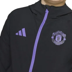 adidas Manchester United Vis Tech Trainingspak Full-Zip Kids Zwart Paars