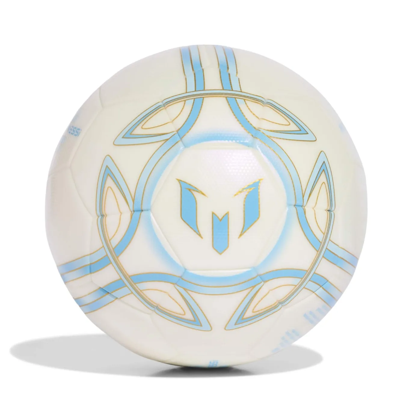 adidas Messi League Voetbal Maat 5 Wit Lichtblauw Goud