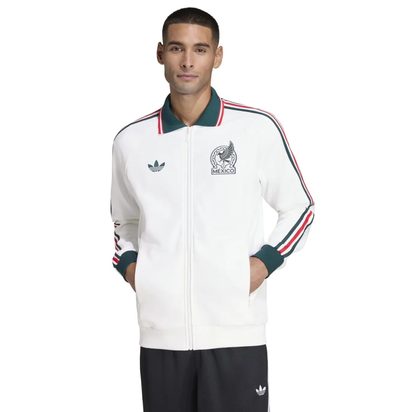 adidas Mexico Originals Anthem Trainingsjack Wit Donkergroen Rood