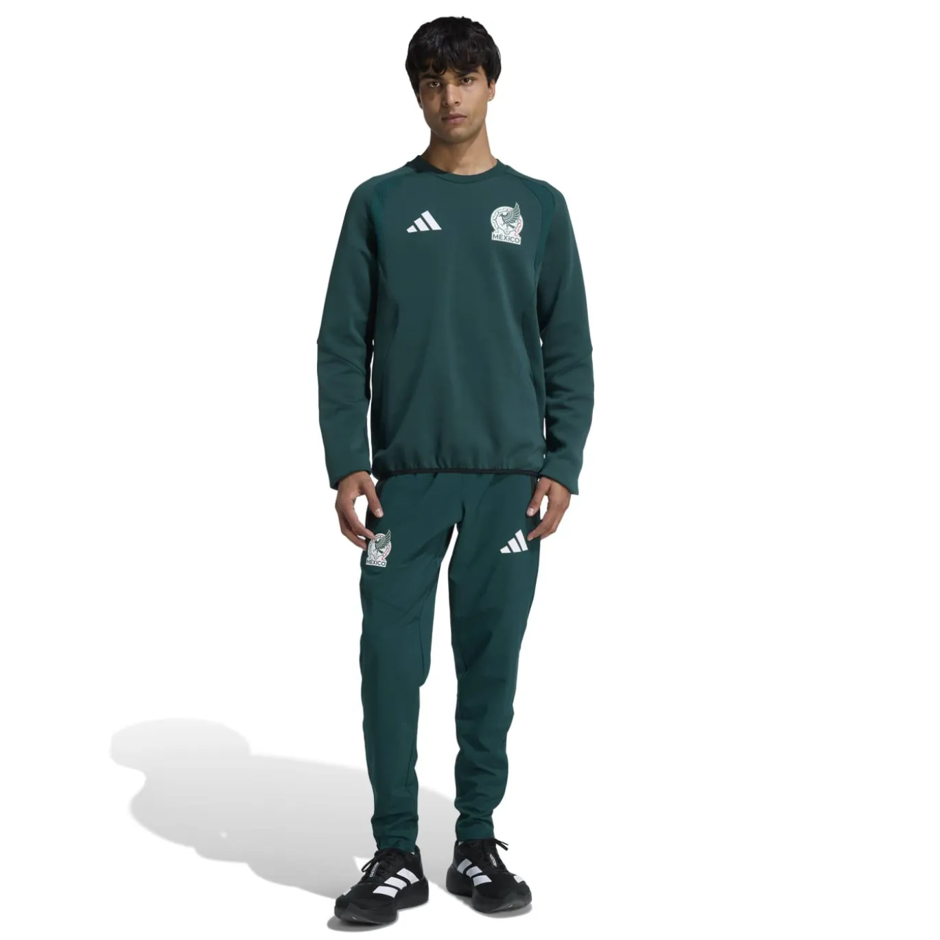 adidas Mexico Tiro Travel Crew Trainingspak 2026-2028 Groen Wit