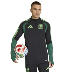 adidas Mexico Trainingspak 1/4-Zip 2026-2028 Zwart Lichtgroen Groen
