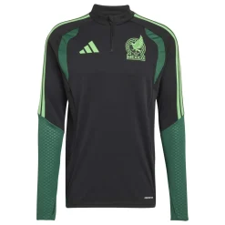 adidas Mexico Trainingstrui 1/4-Zip 2026-2028 Zwart Lichtgroen Groen