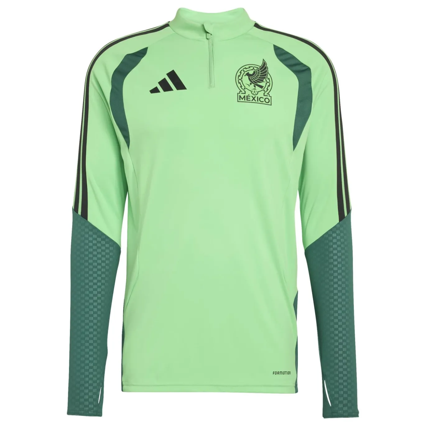 adidas Mexico Trainingstrui 1/4-Zip 2026-2028 Lichtgroen Groen Zwart