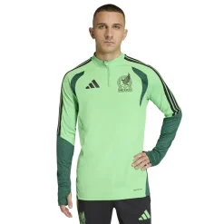 adidas Mexico Trainingstrui 1/4-Zip 2026-2028 Lichtgroen Groen Zwart