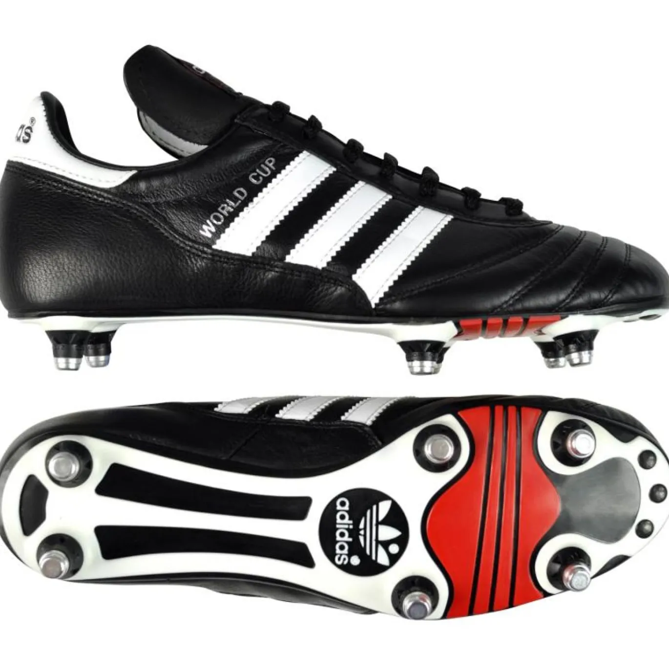 adidas Mundial World Cup IJzeren-Nop Voetbalschoenen (SG) Zwart Wit