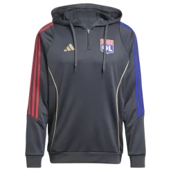 adidas Olympique Lyon Track Hoodie 2025-2026 Donkergrijs Goud Rood Blauw