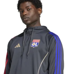 adidas Olympique Lyon Track Hoodie 2025-2026 Donkergrijs Goud Rood Blauw