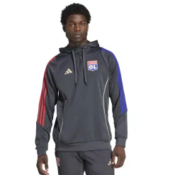 adidas Olympique Lyon Track Hoodie 2025-2026 Donkergrijs Goud Rood Blauw
