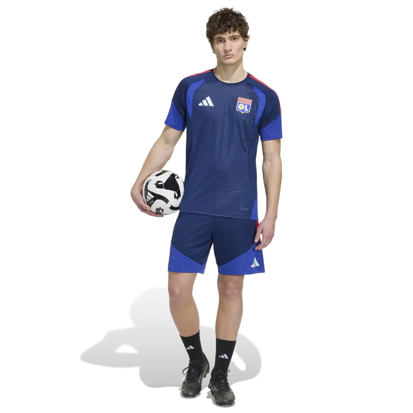 adidas Olympique Lyon Trainingsset 2026-2027 Donkerblauw Blauw Rood
