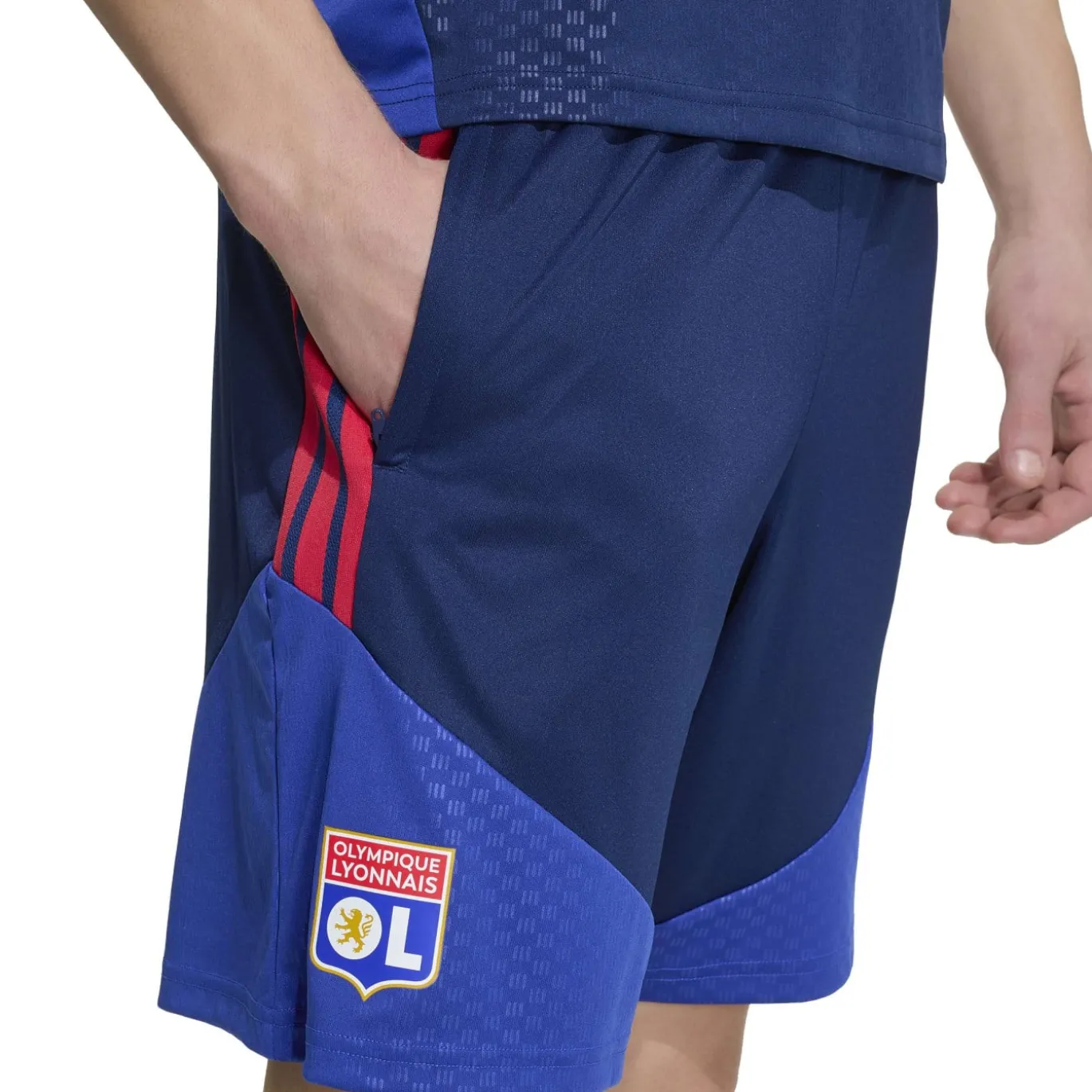 adidas Olympique Lyon Trainingsbroekje 2026-2027 Donkerblauw Blauw Rood