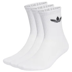 Adidas Originals Trefoil Crew Sokken 3-Pack Wit Zwart
