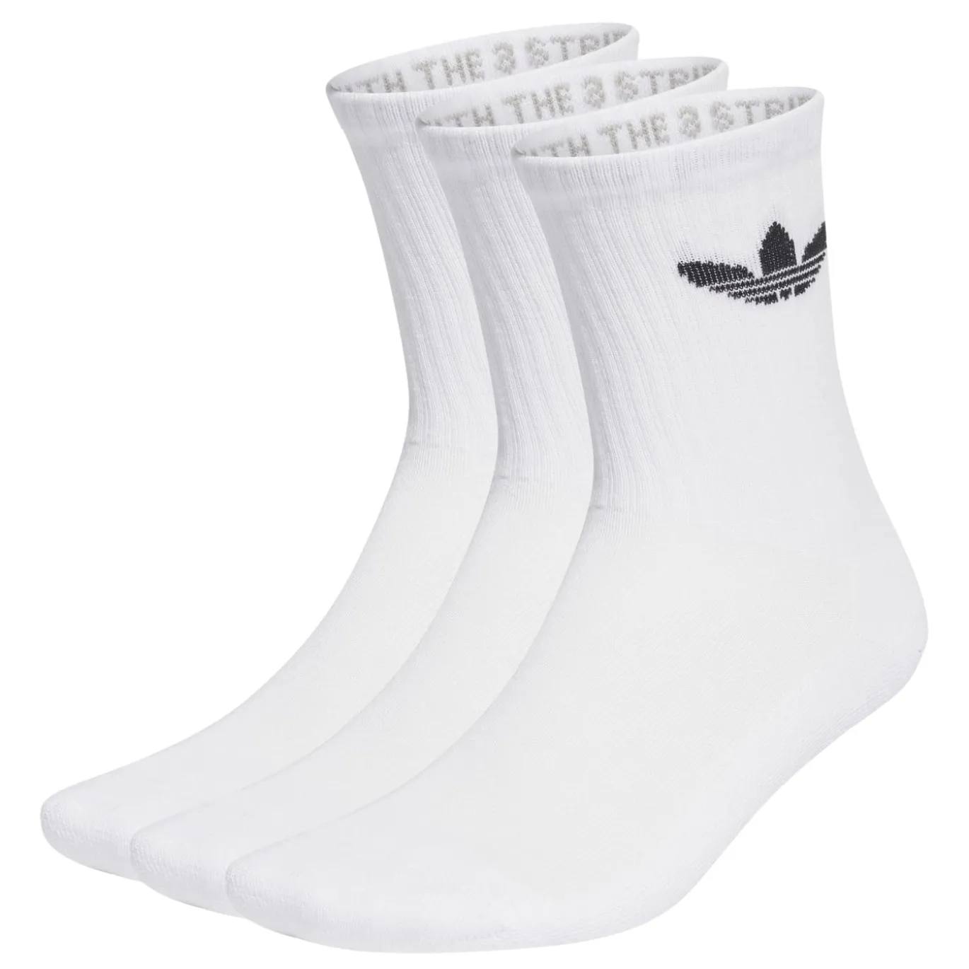 Adidas Originals Trefoil Crew Sokken 3-Pack Wit Zwart