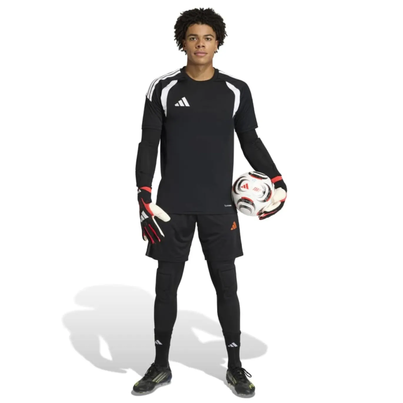 adidas Padded Keepersshirt Lange Mouwen Zwart