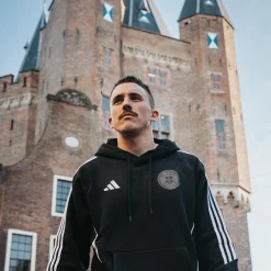 adidas PEC Zwolle Hooded Stadswapen Trainingspak Zwart Wit