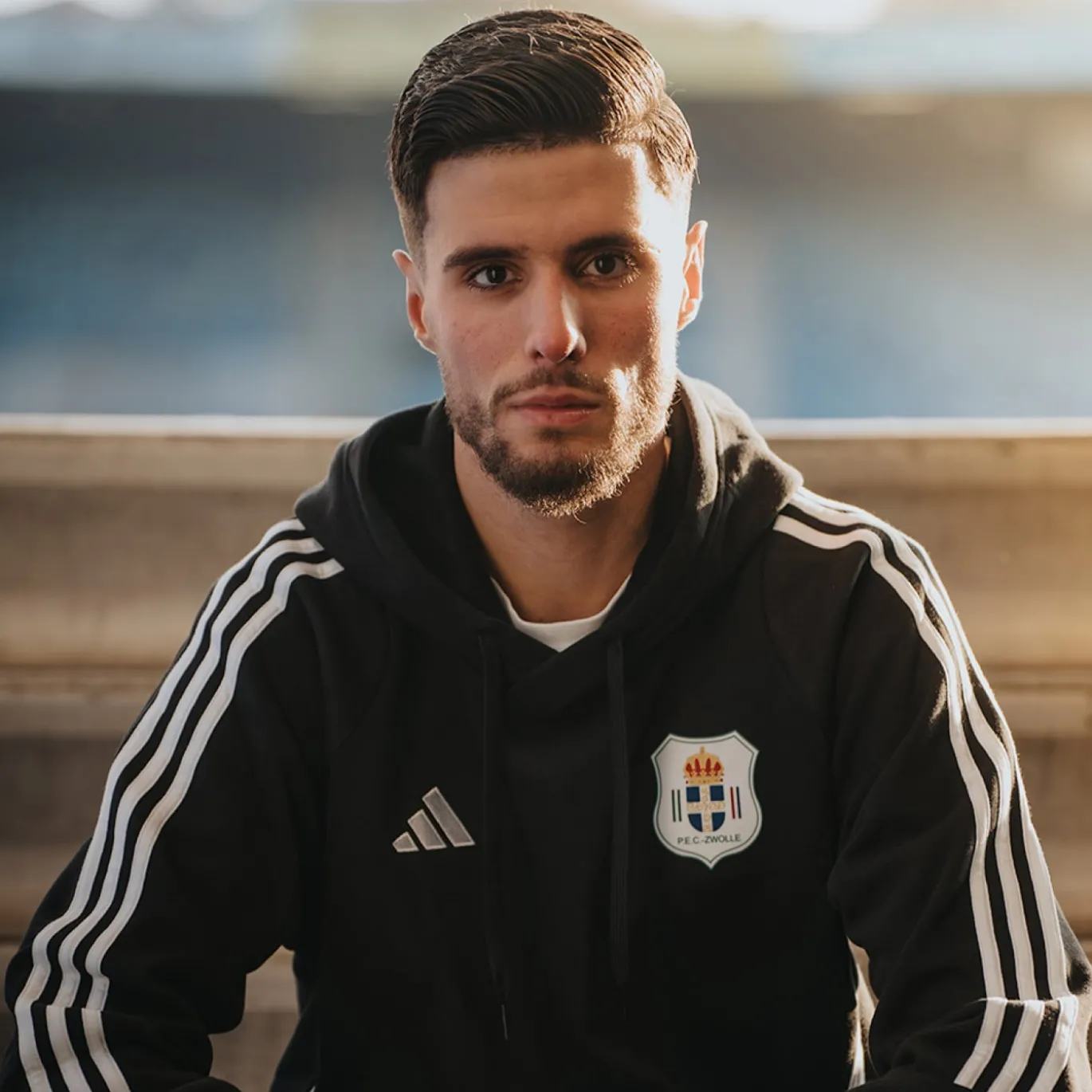 adidas PEC Zwolle Hoodie Zwart Wit