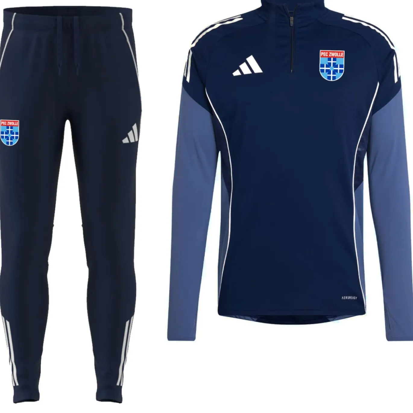 adidas PEC Zwolle Trainingspak 1/4-Zip 2026-2027 Donkerblauw
