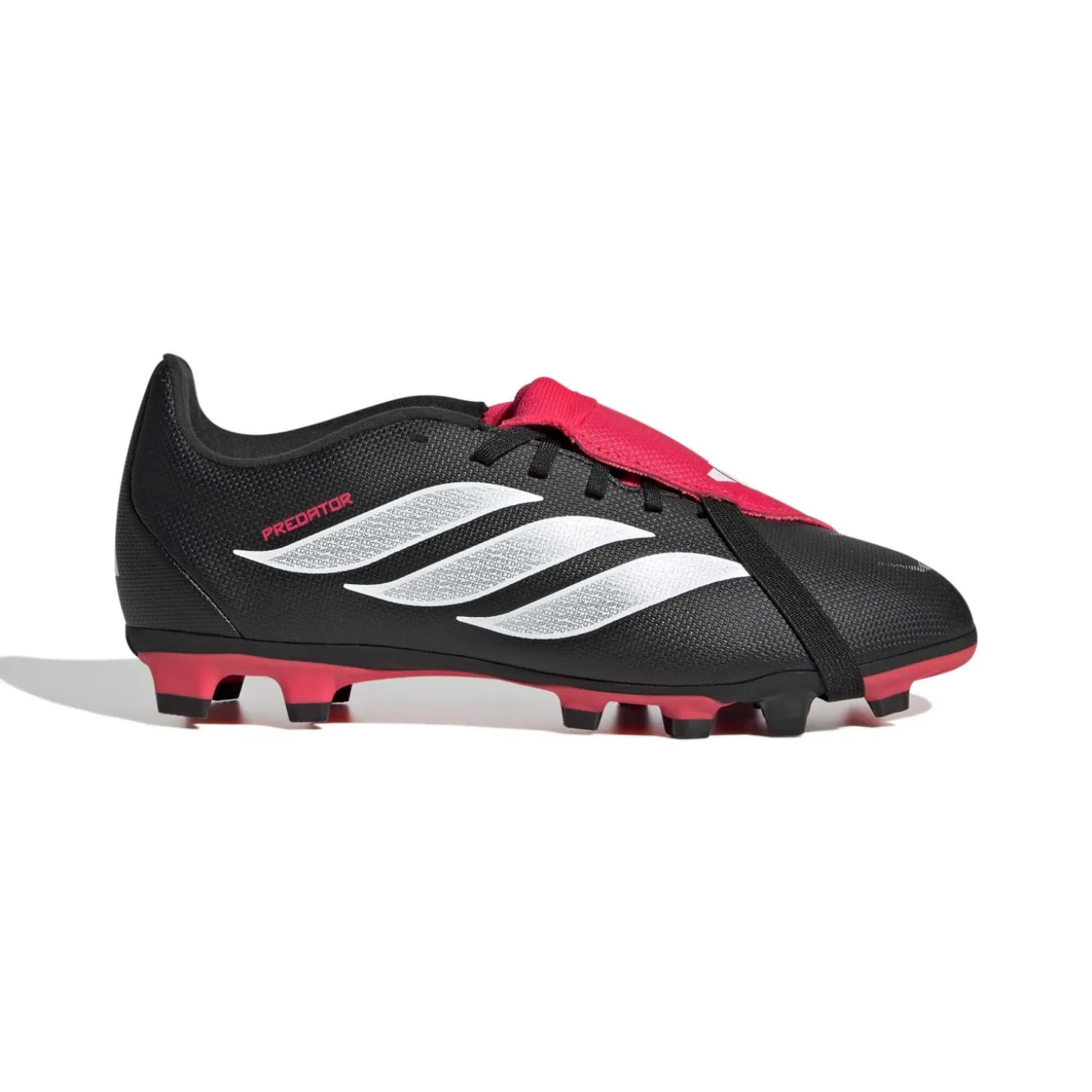 adidas Predator Club FT Gras / Kunstgras Voetbalschoenen (MG) Kids Zwart Wit Rood