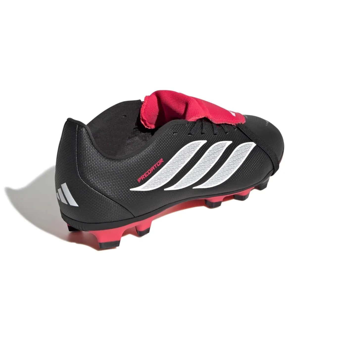 adidas Predator Club FT Gras / Kunstgras Voetbalschoenen (MG) Kids Zwart Wit Rood