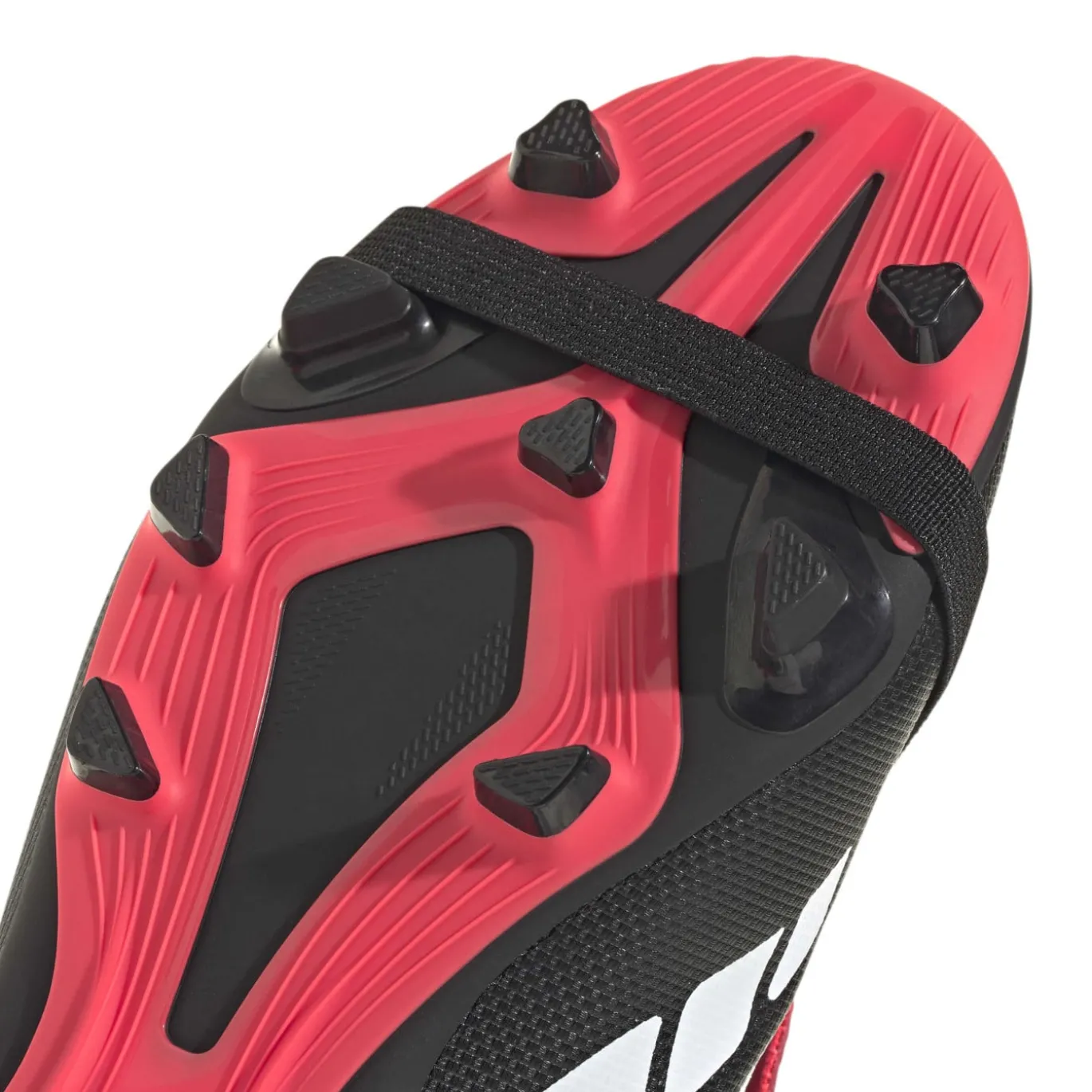 adidas Predator Club FT Gras / Kunstgras Voetbalschoenen (MG) Kids Zwart Wit Rood