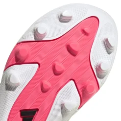 adidas Predator Club FT Velcro Gras / Kunstgras Voetbalschoenen (MG) Kleuters Wit Zwart Roze