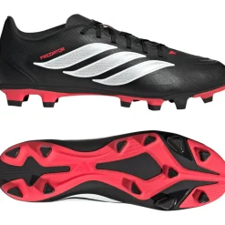 adidas Predator Club Gras / Kunstgras Voetbalschoenen (MG) Zwart Wit Rood