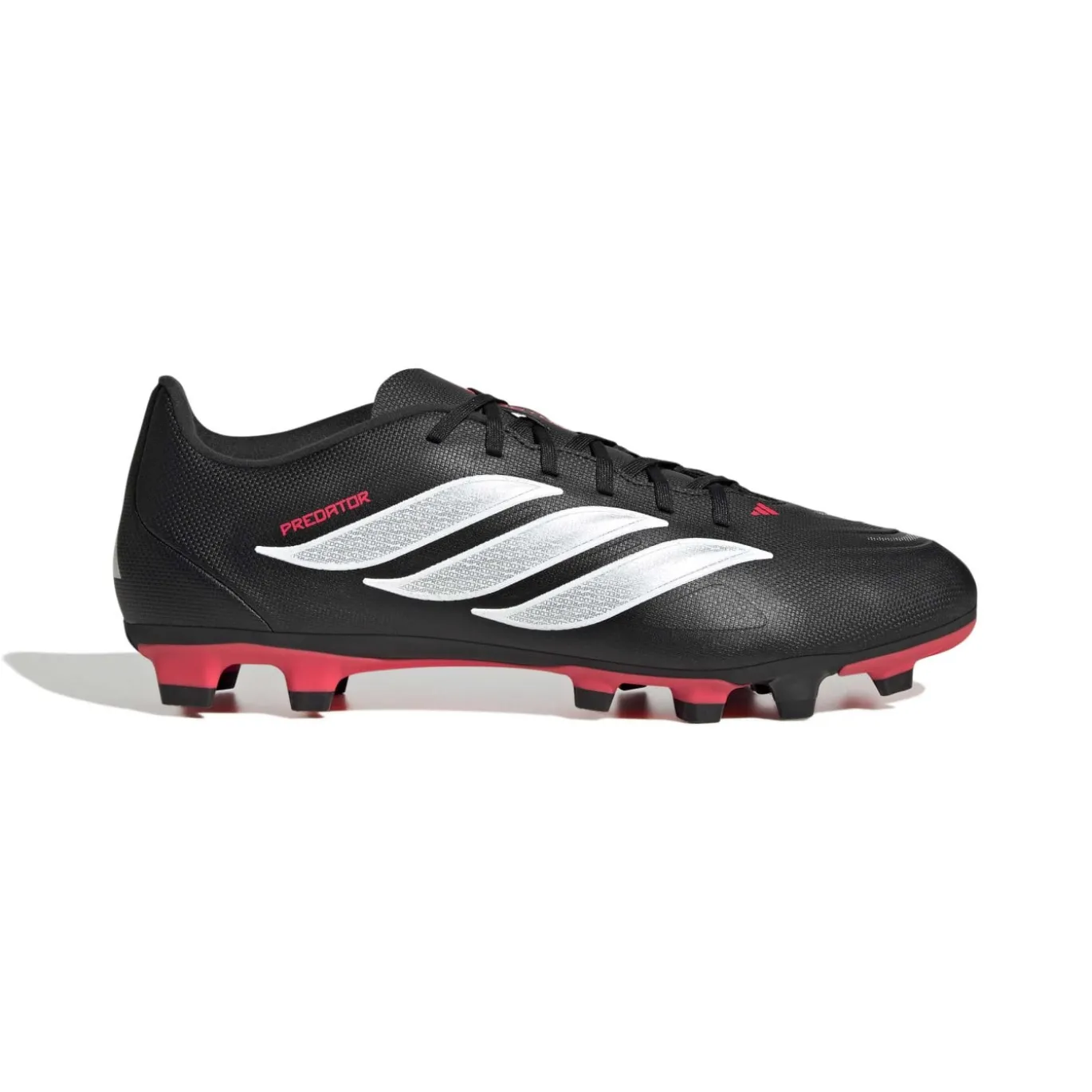 adidas Predator Club Gras / Kunstgras Voetbalschoenen (MG) Zwart Wit Rood
