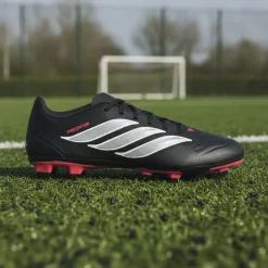 adidas Predator Club Gras / Kunstgras Voetbalschoenen (MG) Zwart Wit Rood